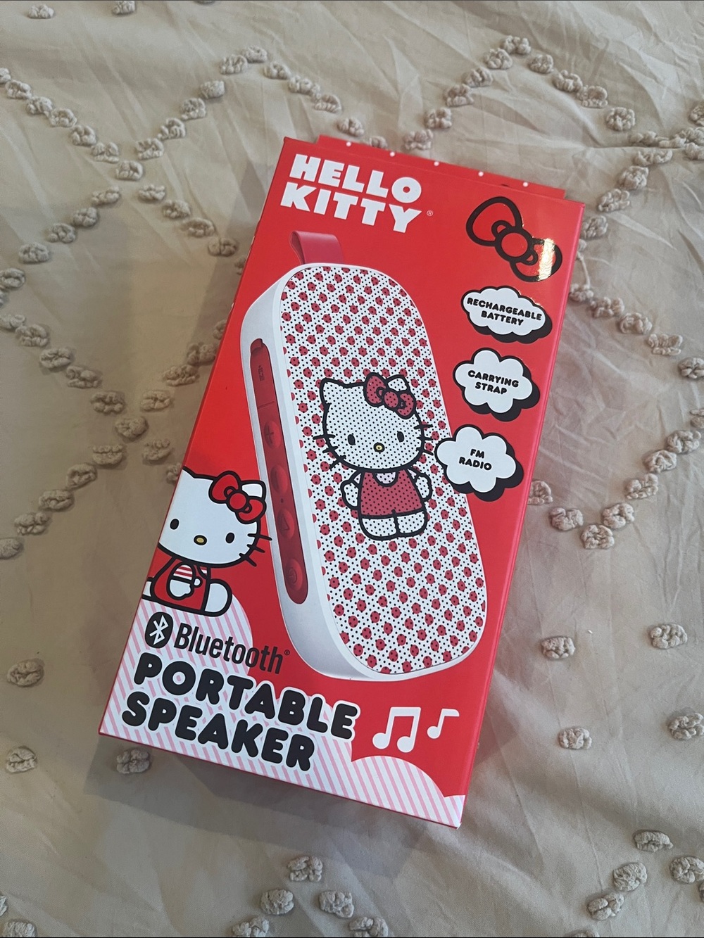 Hello Kitty Red and White Bluetooth Portable Speaker